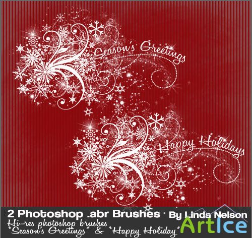 Happy Holidays Photoshop Brushes