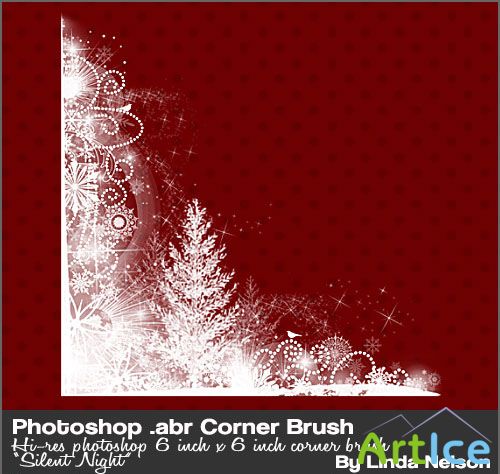 Snow Corner Photoshop Brushes #1