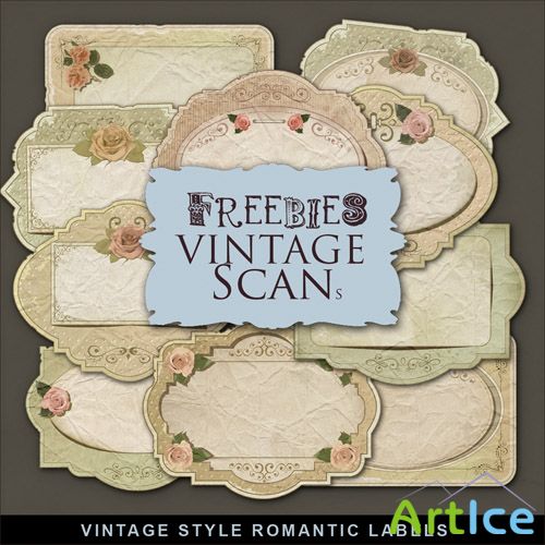 Scrap-kit - Vintage Style Romantic Labels