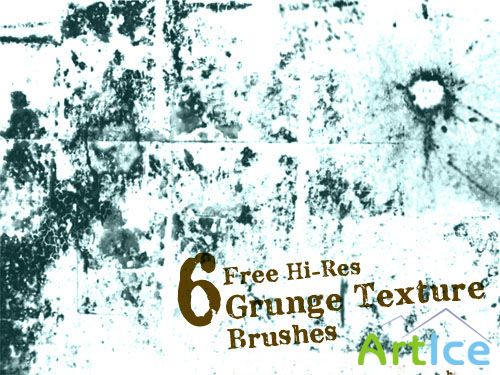 6 Grunge Texture Brushes