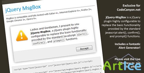 CodeCanyon - jQuery MsgBox v1.3.2