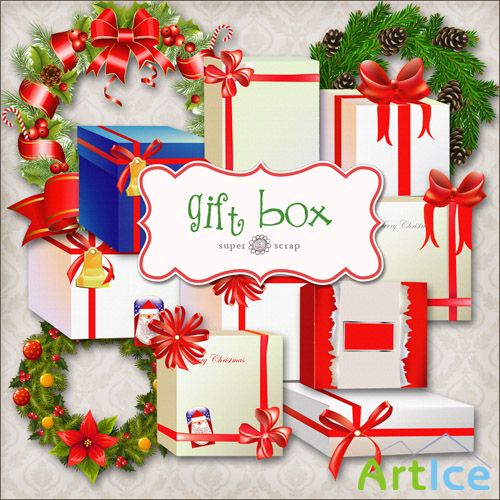 Scrap Set - Gift-Box PNG Files