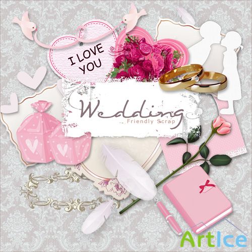 Scrap-kit - Wedding - I Love You