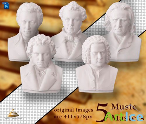 5 Music Masters Photoshop Bustes