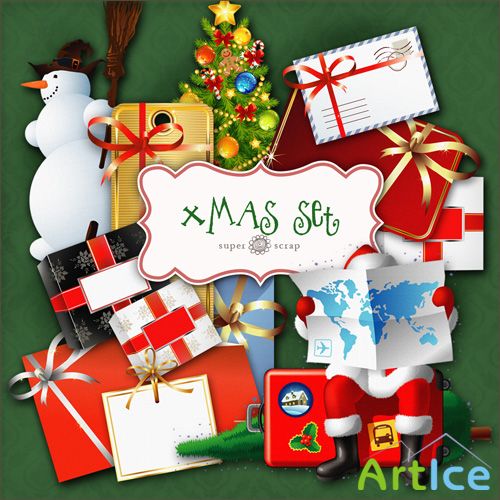 Scrap Kit -Xristmas Set PNG Files