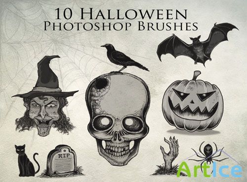 10 Halloween Photoshop Brushes