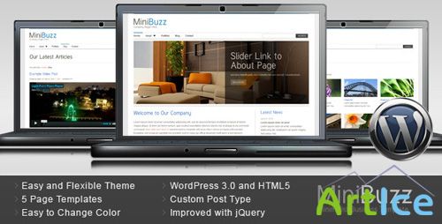 ThemeForest - MiniBuzz v1.1.2 - Minimalist Business WordPress Theme