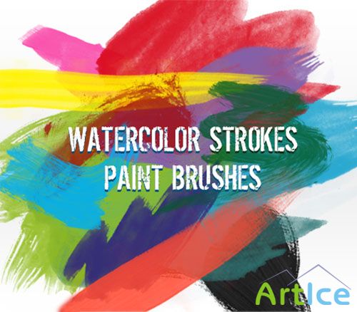 Watercolor Strokes Paint Photoshop Brushes