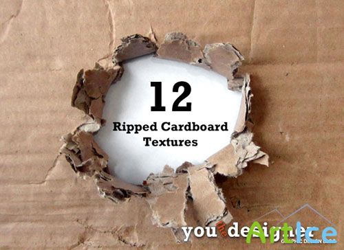 12 Ripped Cardboard Textures