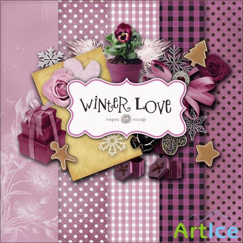 Scrap Set - Winter Love PNG and JPG Files