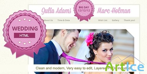 ThemeForest - Justwedding - Wedding site template