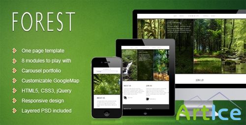 ThemeForest - Forest - One Page Responsive Template