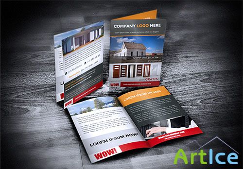 A4 to A5 Brochure/Flyer Mockup PSD Template #2