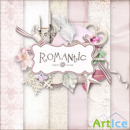 Scrap Set - Romantic Love PNG and JPG Files