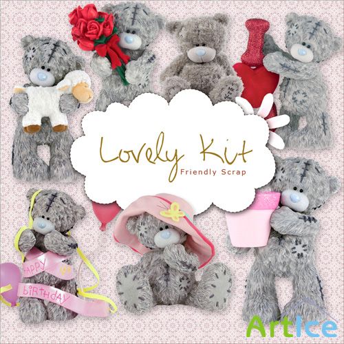 Scrap-kit - Lovely - Gray Taddy 1