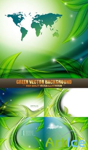 Green vector background