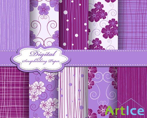 Purple Fabric lines Vector Patterns