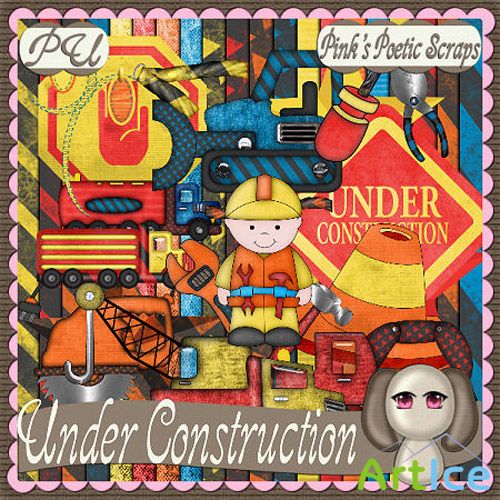 Scrap Set - Under Construction PNG and JPG Files