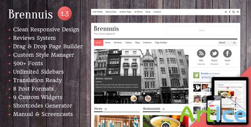 ThemeForest - Brennuis v1.2 - WordPress Magazine/Blog