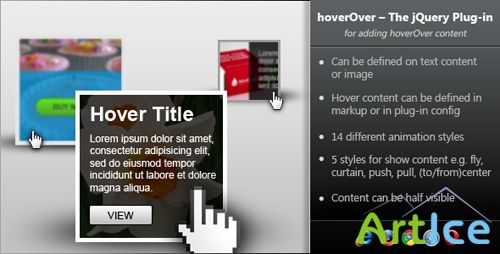 CodeCanyon - hoverOver - jQuery Plugin for Adding Hover Content