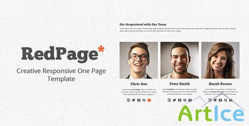 ThemeForest - Red Page: Creative Responsive One Page Template