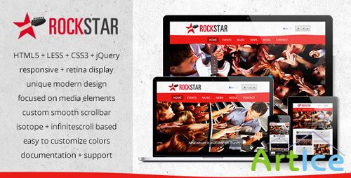 ThemeForest - RockStar - HTML5 Responsive Template