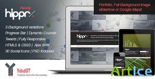 ThemeForest - Hippr :: Responsive Coming Soon Page