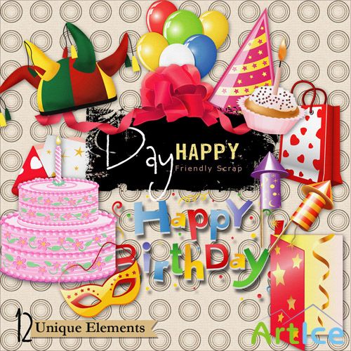 Scrap-kit - Happy BirthDay PNG Images