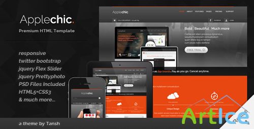 ThemeForest - Applechic Responsive Software HTML Template