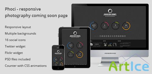 ThemeForest - Phoci - Responsive Photography Coming Soon Page