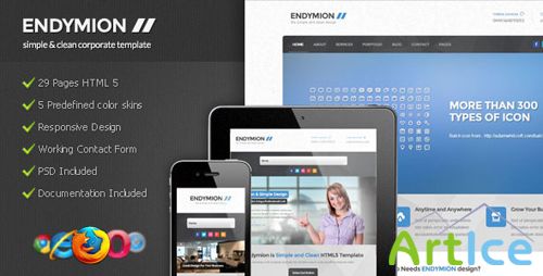 ThemeForest - Endymion - Simple & Clean Corporate Template