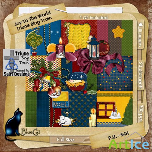 Scrap Set - Joy To The World PNG and JPG Files