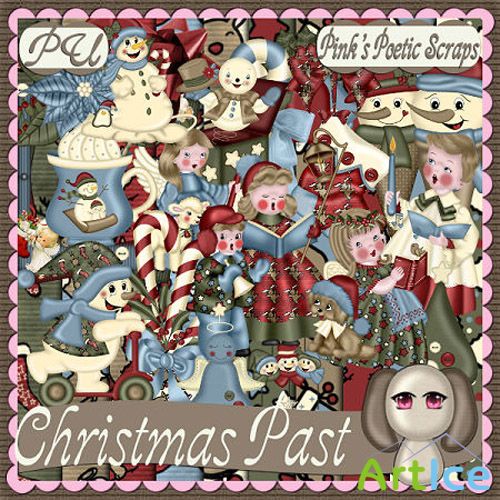 Scrap Set - Christmas Past PNG and JPG Files