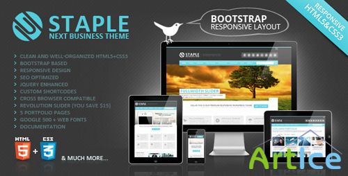 ThemeForest - Staple - Bootstrap Responsive Web Template