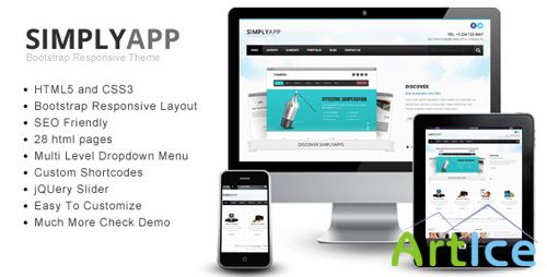 ThemeForest - Simplyapp - Bootstrap Responsive HTML Template