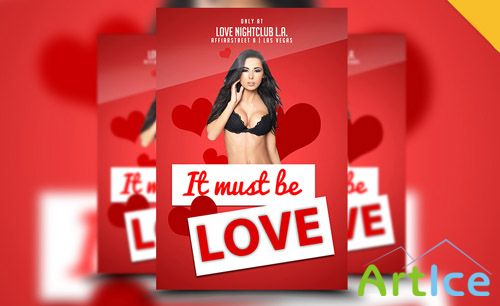 Valentines Day Party Flyer/Poster PSD Template
