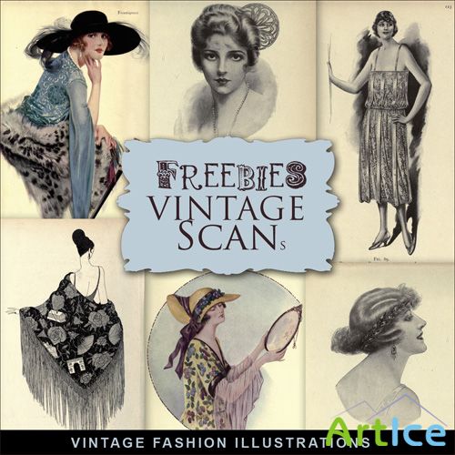 Scrap-kit - Vintage Fashion Illustrations