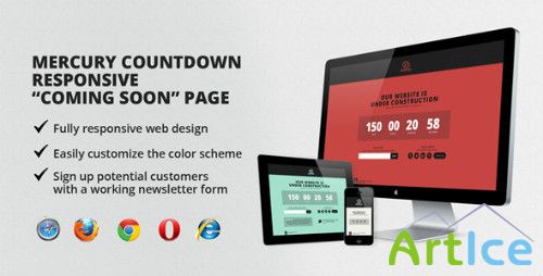 ThemeForest - Mercury Countdown - Responsive Coming Soon Page