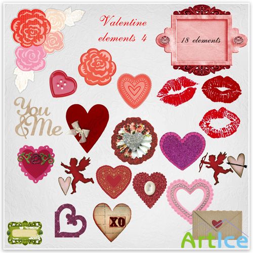 Scrap Set - Valentine Elements 4