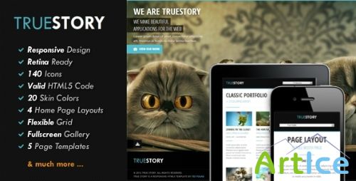 ThemeForest - TrueStory - Fullscreen HTML5 Template