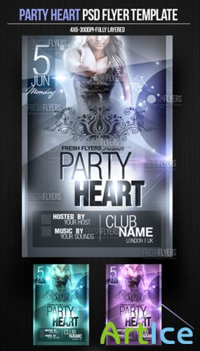 Party Heart Flyer/Poster PSD Template