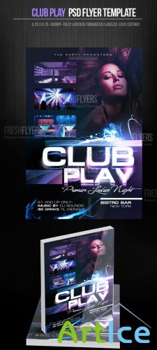 Club Play Party Flyer/Poster PSD Template