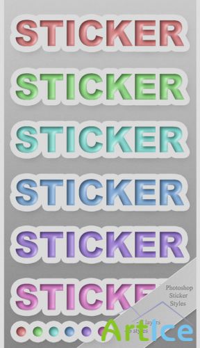 Sticker Photoshop Styles #2