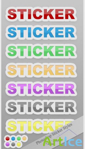 Sticker Photoshop Styles #1