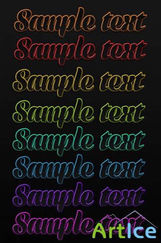 Multicolor Kitch Photoshop Layer Styles
