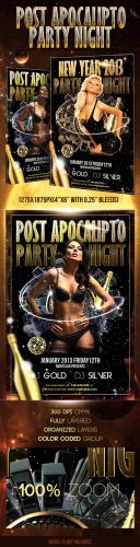 Post Apocalypto Party Flayer/Poster PSD Template