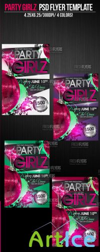Party Girlz Flyer/Poster PSD Template