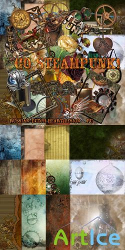 Scrap Set - Go Steampunk! PNG and JPG Files