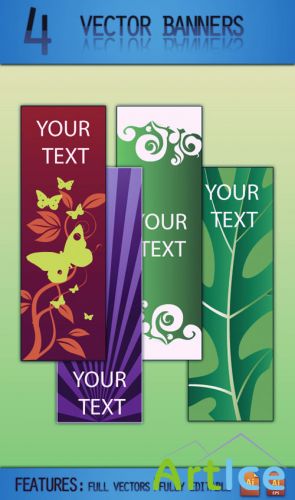 4 Vector Banners Template REUPLOAD