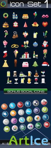 Icon Vectors + Bonus Pack #1